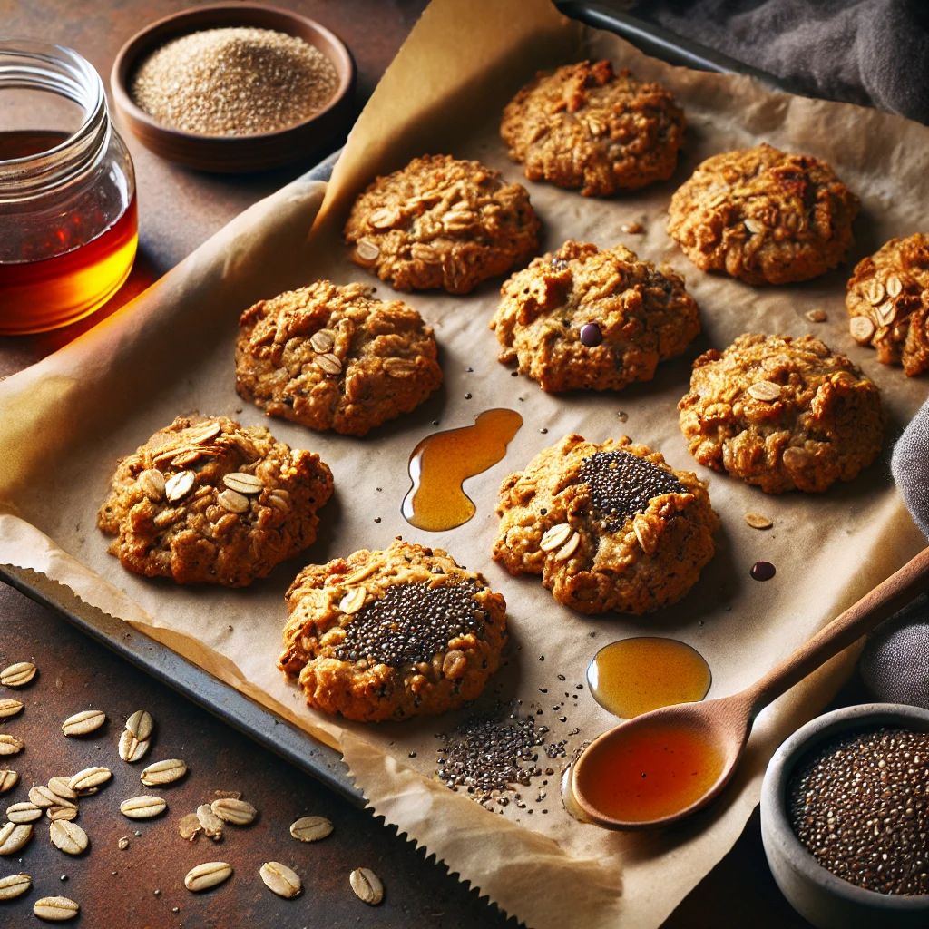 Maple Chia Oat Cookies