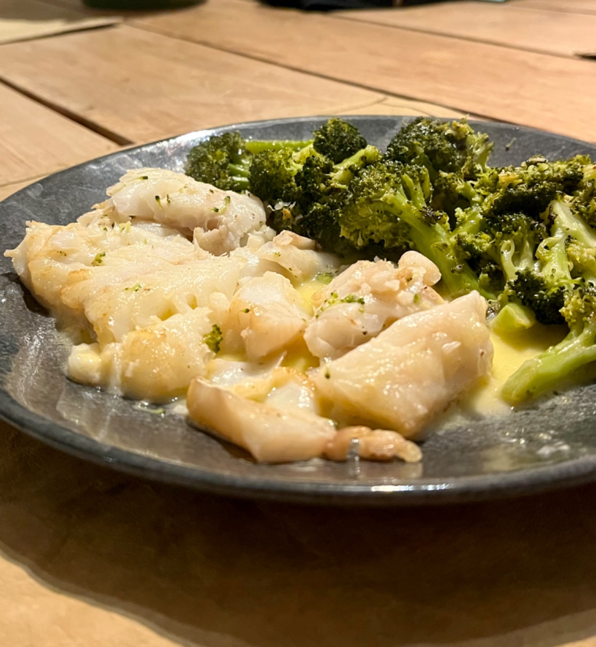 Bacalhau com bróculos à la Belga