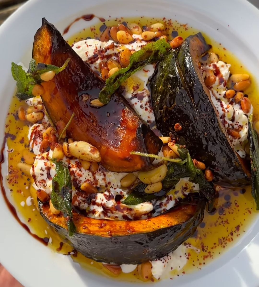 Roasted pumpkin & Buffalo mozarella