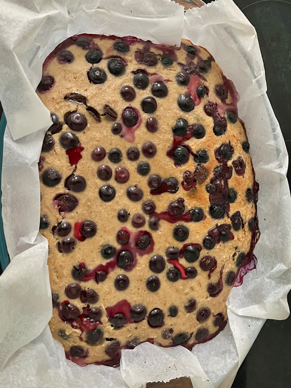 Banana Blueberry and Choco Chips No-sugar  Cake
