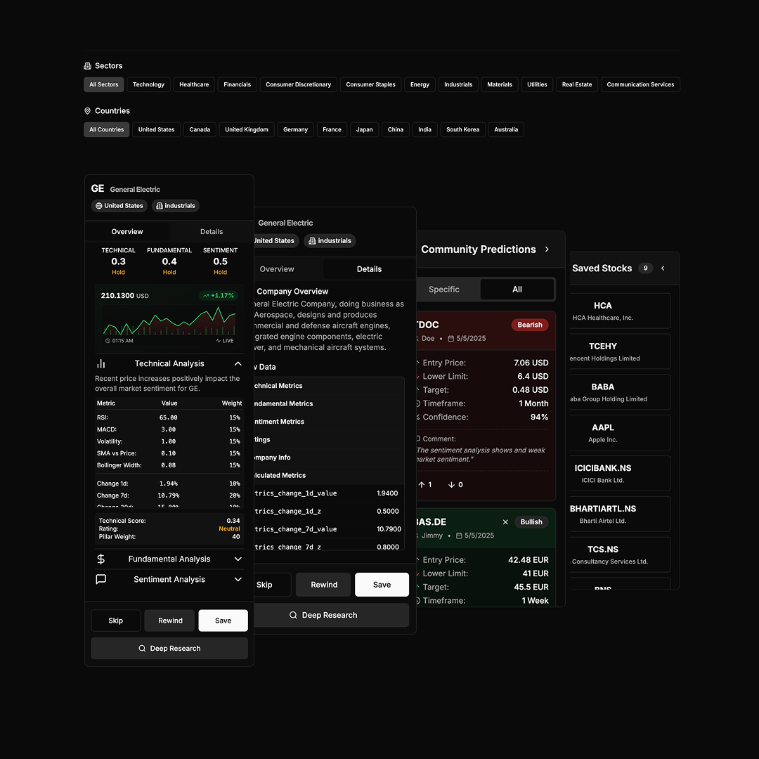 Portfolio visualization (dark mode)