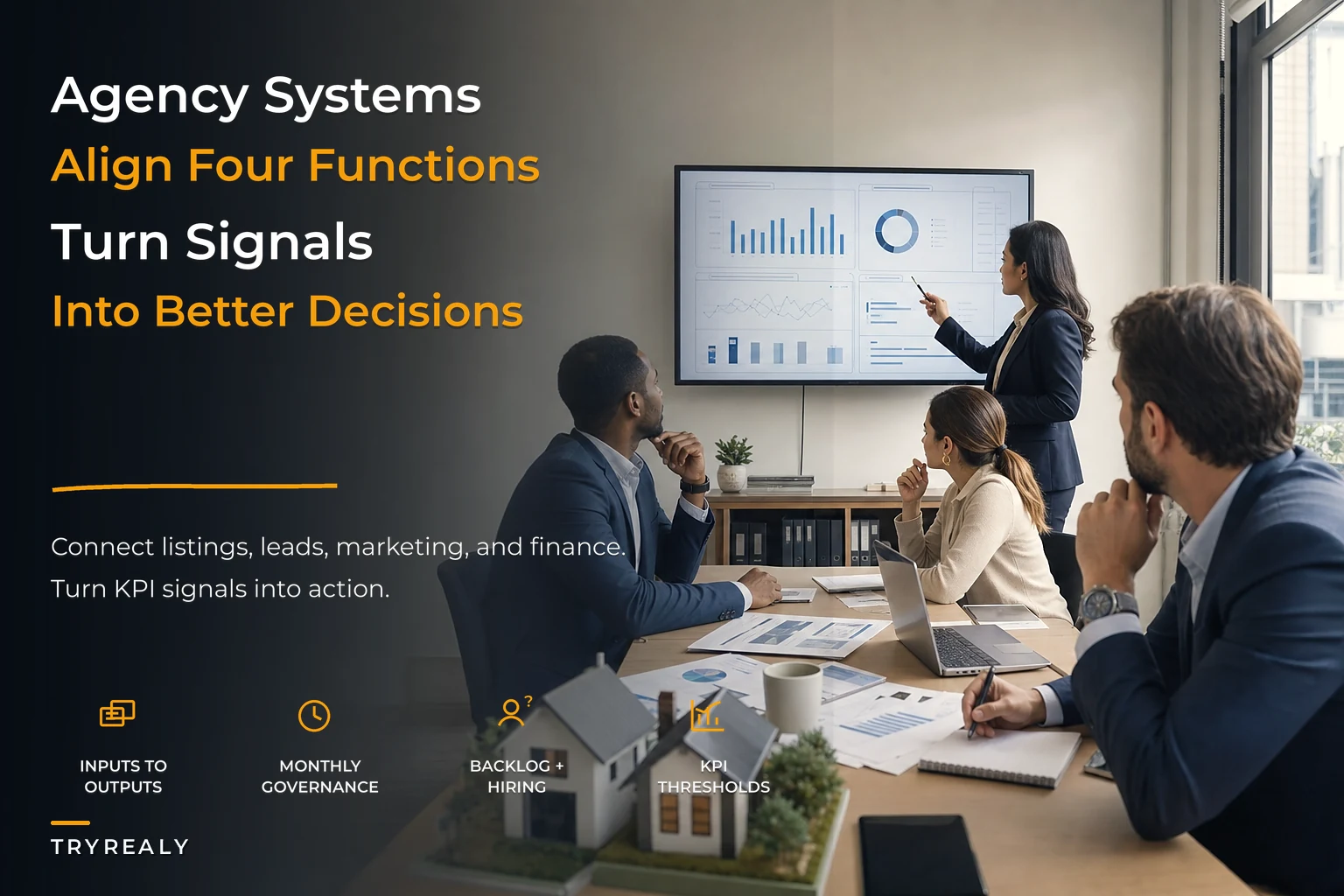 Agency operating model: aligning listings, lead ops, marketing and finance