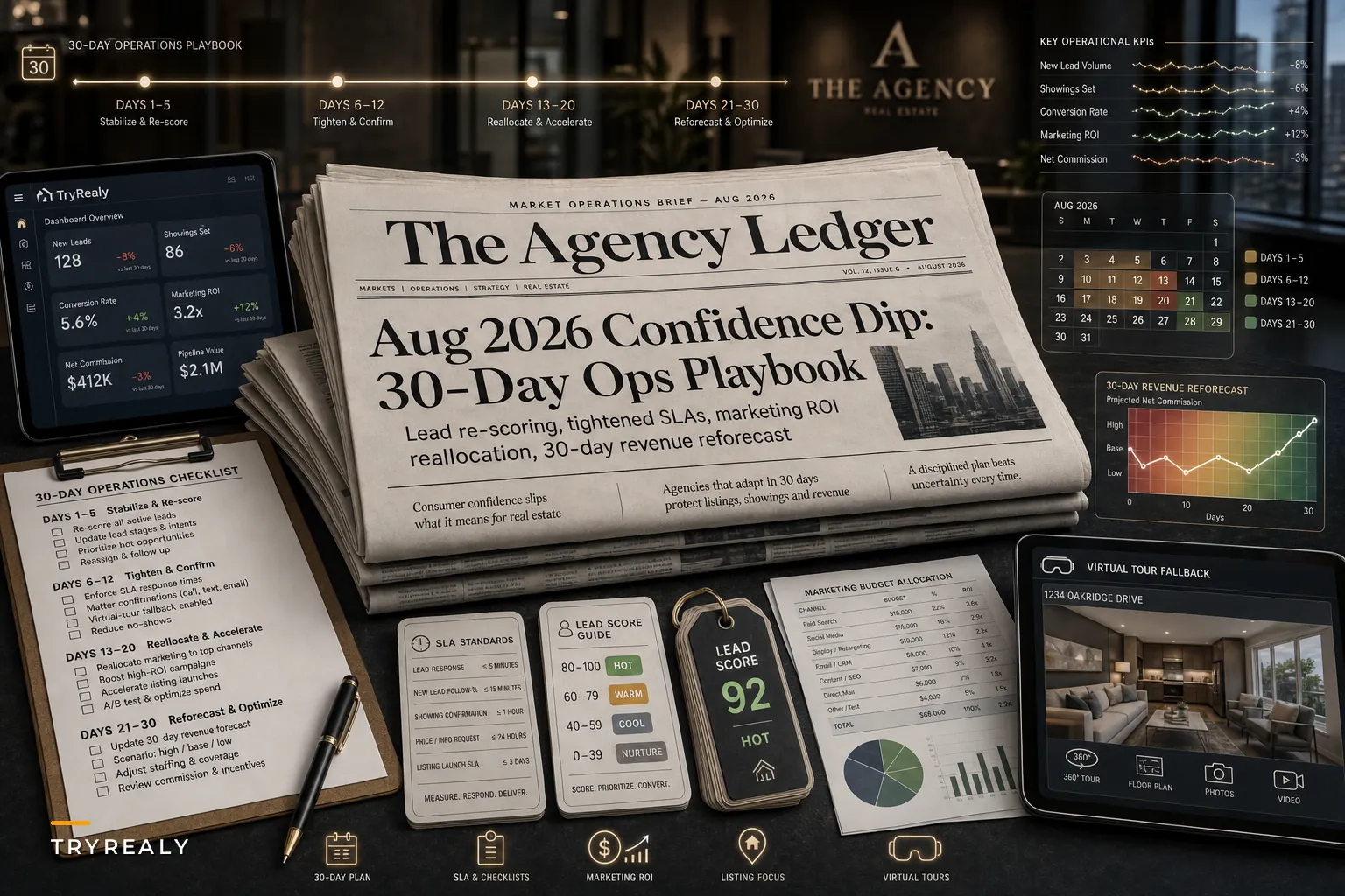 Aug 2026 Consumer Confidence Dip: A 30‑Day Ops Checklist to Protect Listings, Showings and Revenue