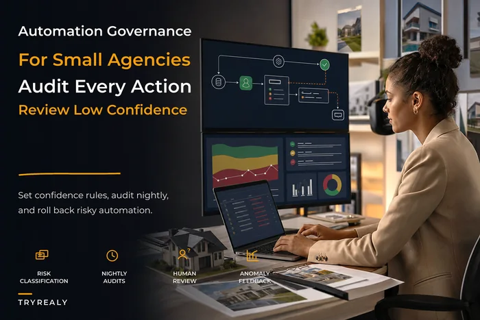 Automation governance for small real estate agencies