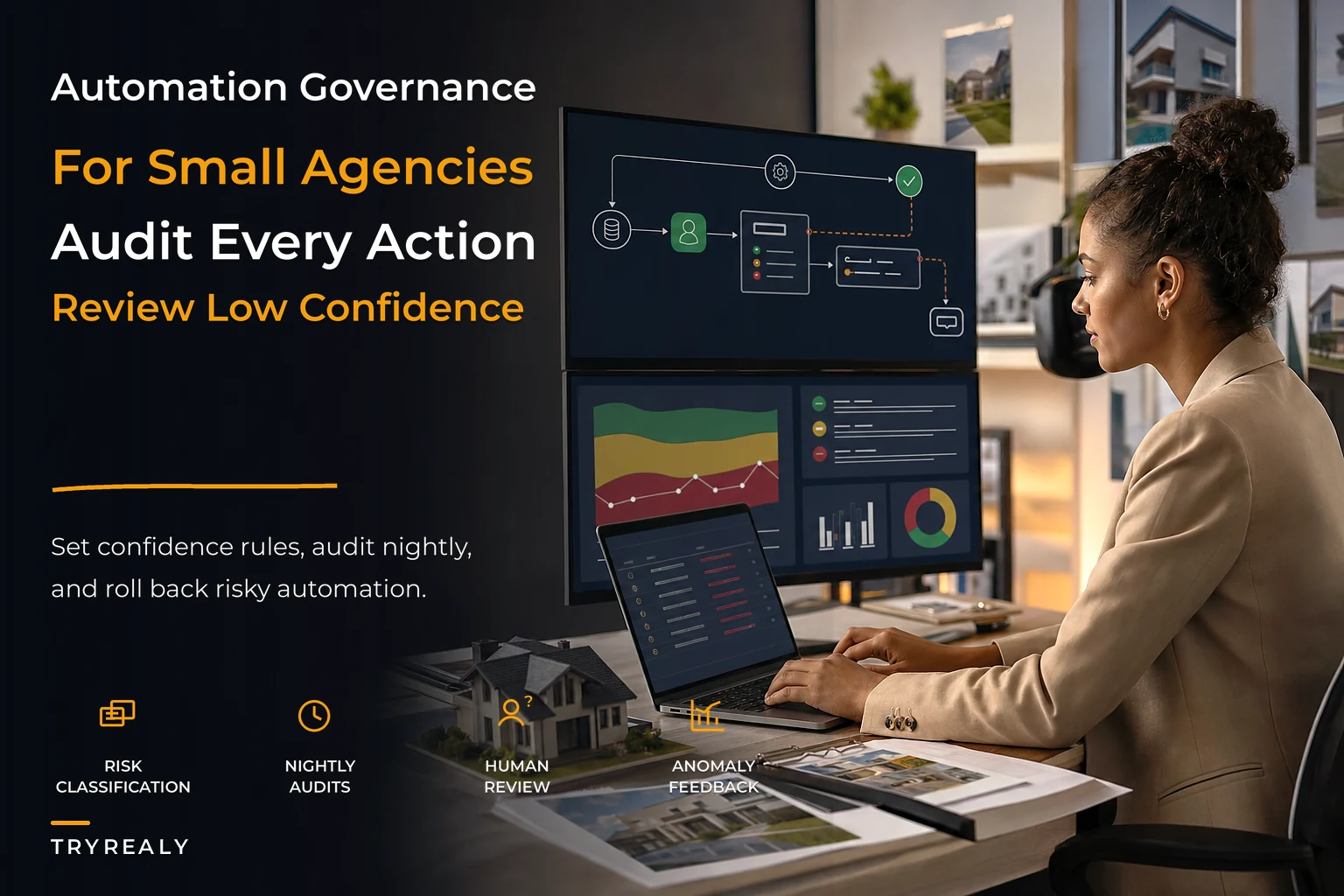 Automation governance for small real estate agencies
