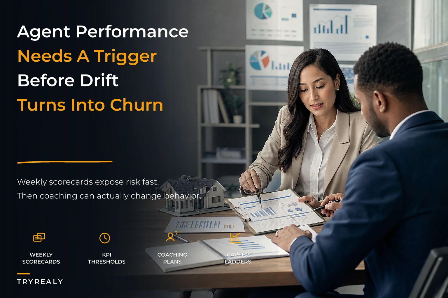 Real estate agent performance management: KPI thresholds, coaching rhythms and career ladders