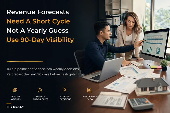 Short-cycle revenue forecasting for small real estate agencies