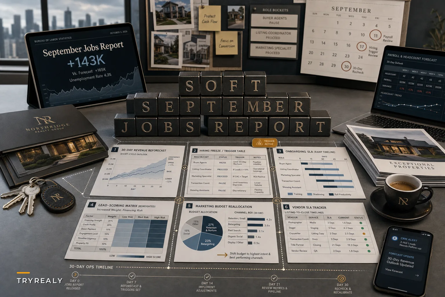 Soft September Jobs Report: A 30‑Day Ops Playbook to Reforecast Hiring, Budgets and Pipeline for Small Agencies