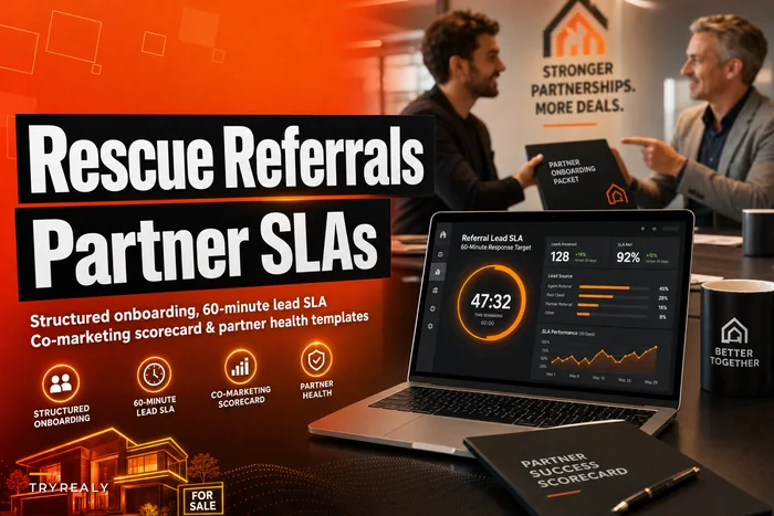 Stop losing referral leads: partner onboarding, lead SLAs and a co‑marketing scorecard for agencies