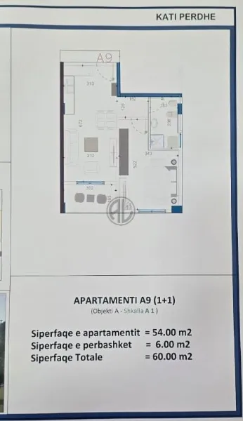 Shitet Apartament 1+1 60m2 – Rezidenca Oriental, Golem 🌴 - Image 2