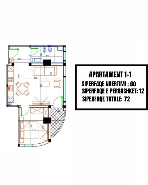 Apartament 1+1 në Shitje – Capiten Coast Bleger Premium, Golem - Image 3