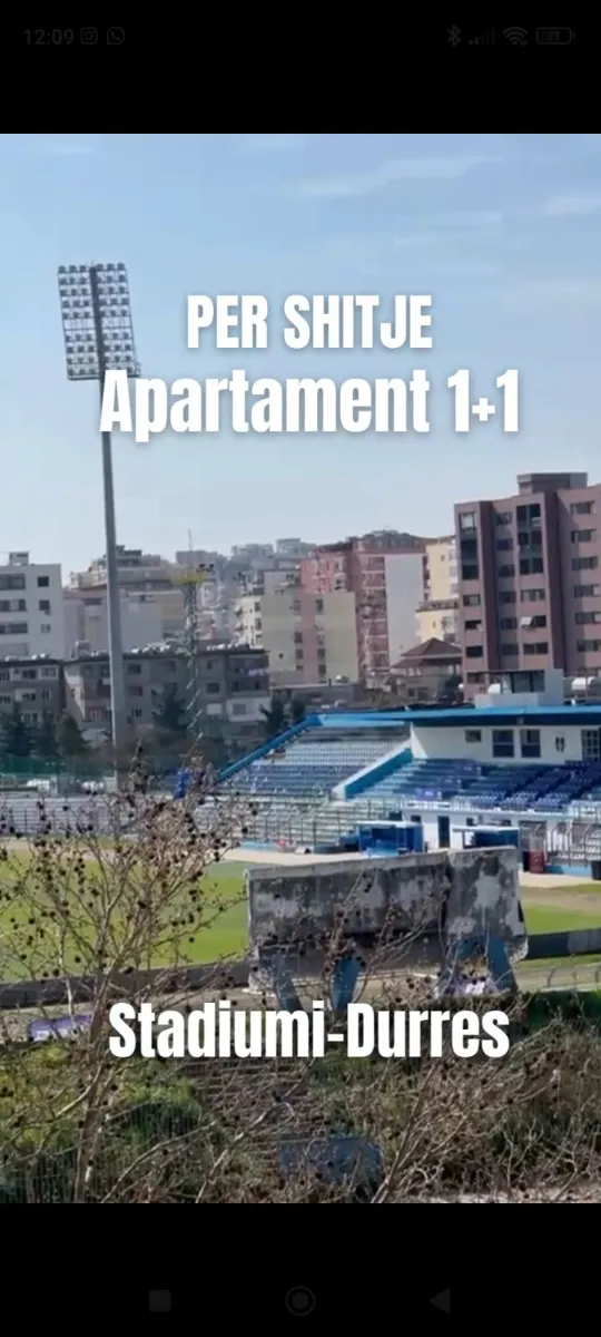 Apartament 1+1 për Shitje prane Stadiumi Durres