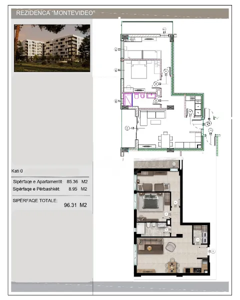 Apartament 1+1 për shitje — Rezidenca Montevideo - Video