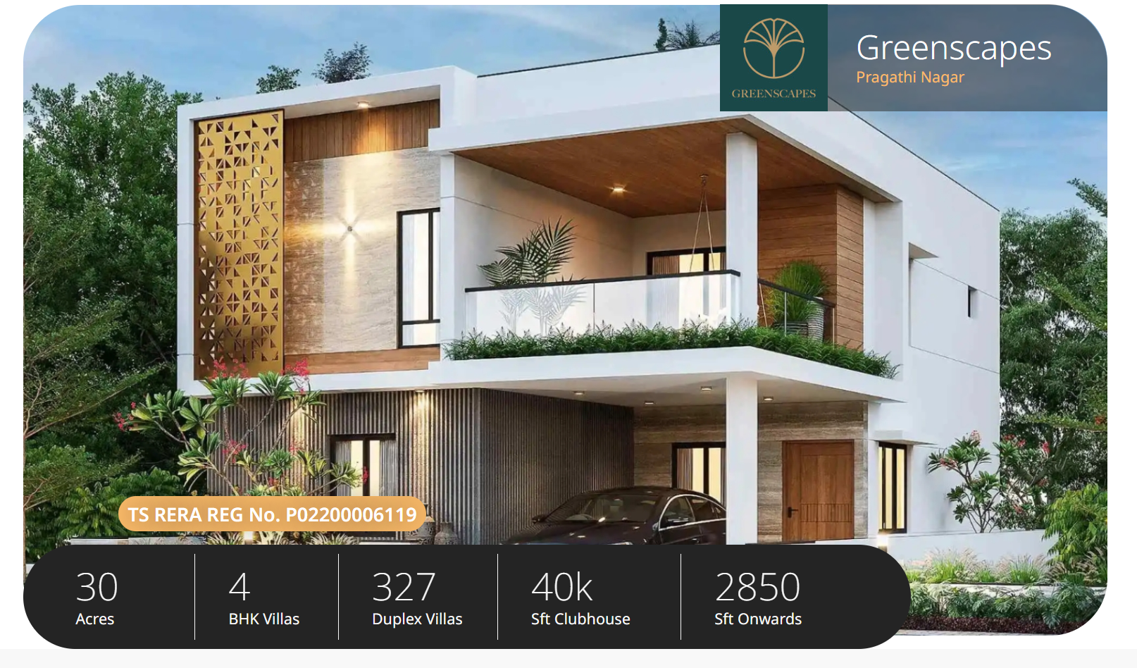 4 BHK Villa North Facing in Pardha Greenscapes
