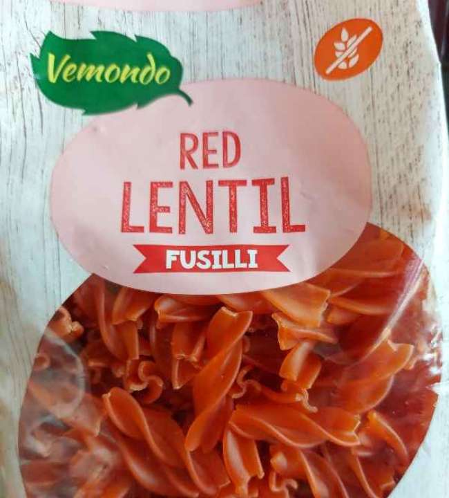 Fusilli de lentejas rojas Fusilli de lentejas rojas