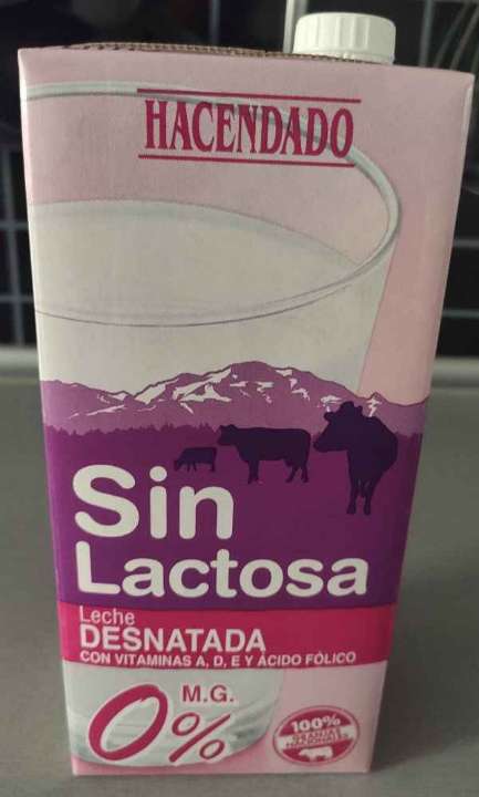 Leche desnatada sin lactosa Leche desnatada sin lactosa