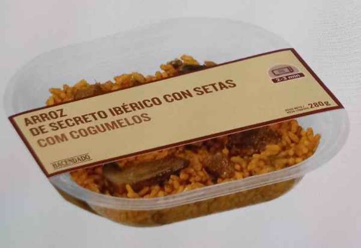 Arroz de secreto ibérico con setas Arroz de secreto ibérico con setas