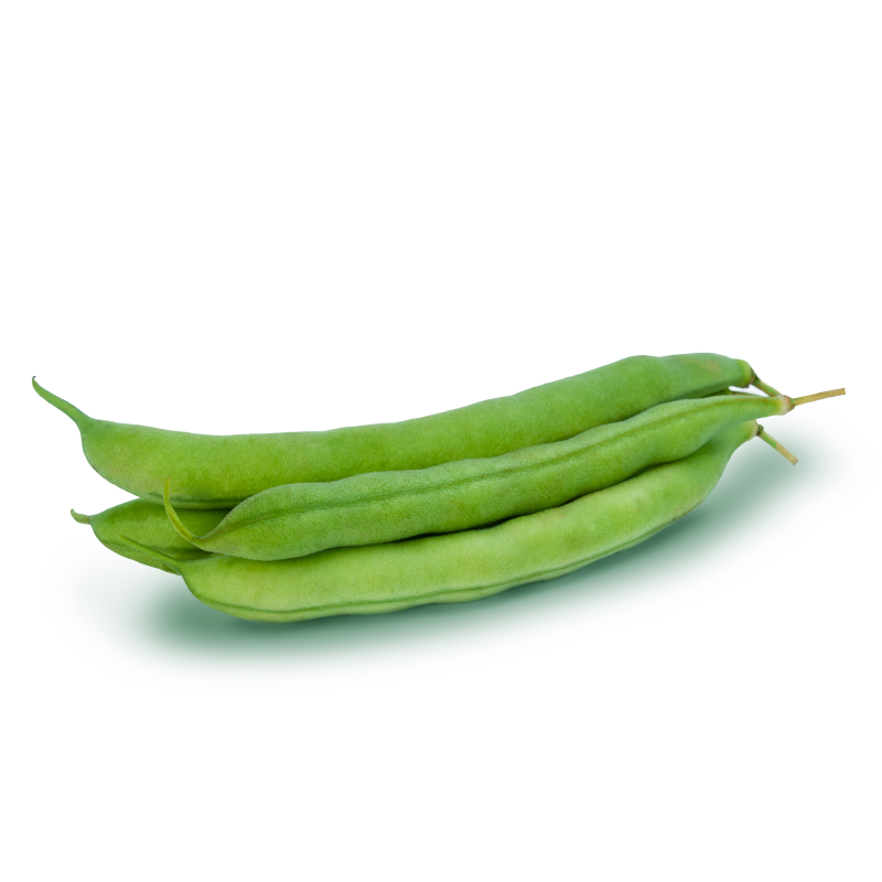 Fèves avec gousses