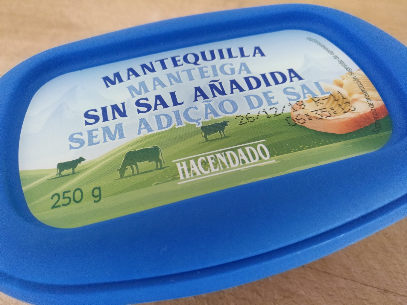 MANTEQUILLA SIN SAL AÑADIDA