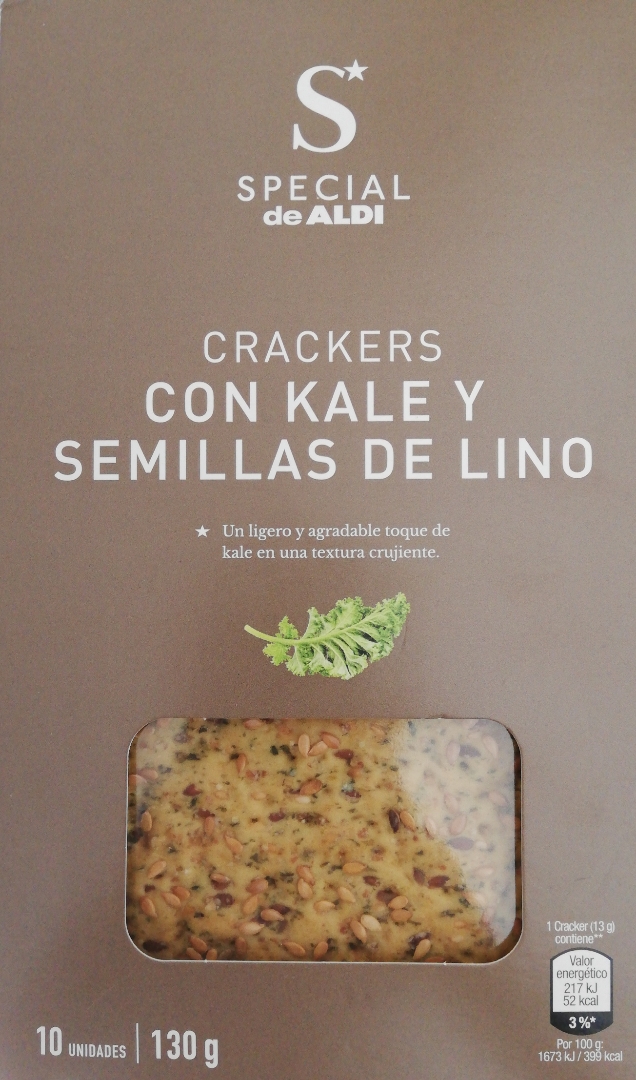 Crackers con kale y semillas de lino Crackers con kale y semillas de lino