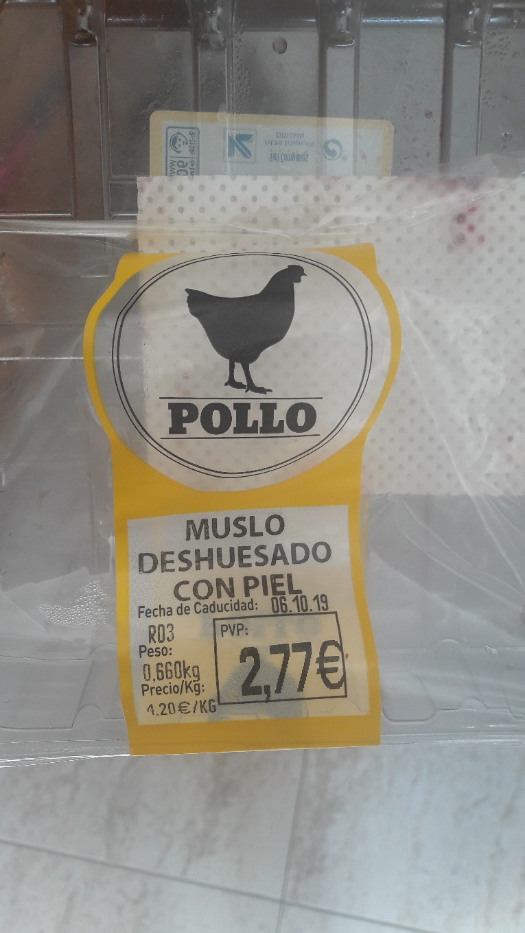 Muslo de pollo deshuesado con piel