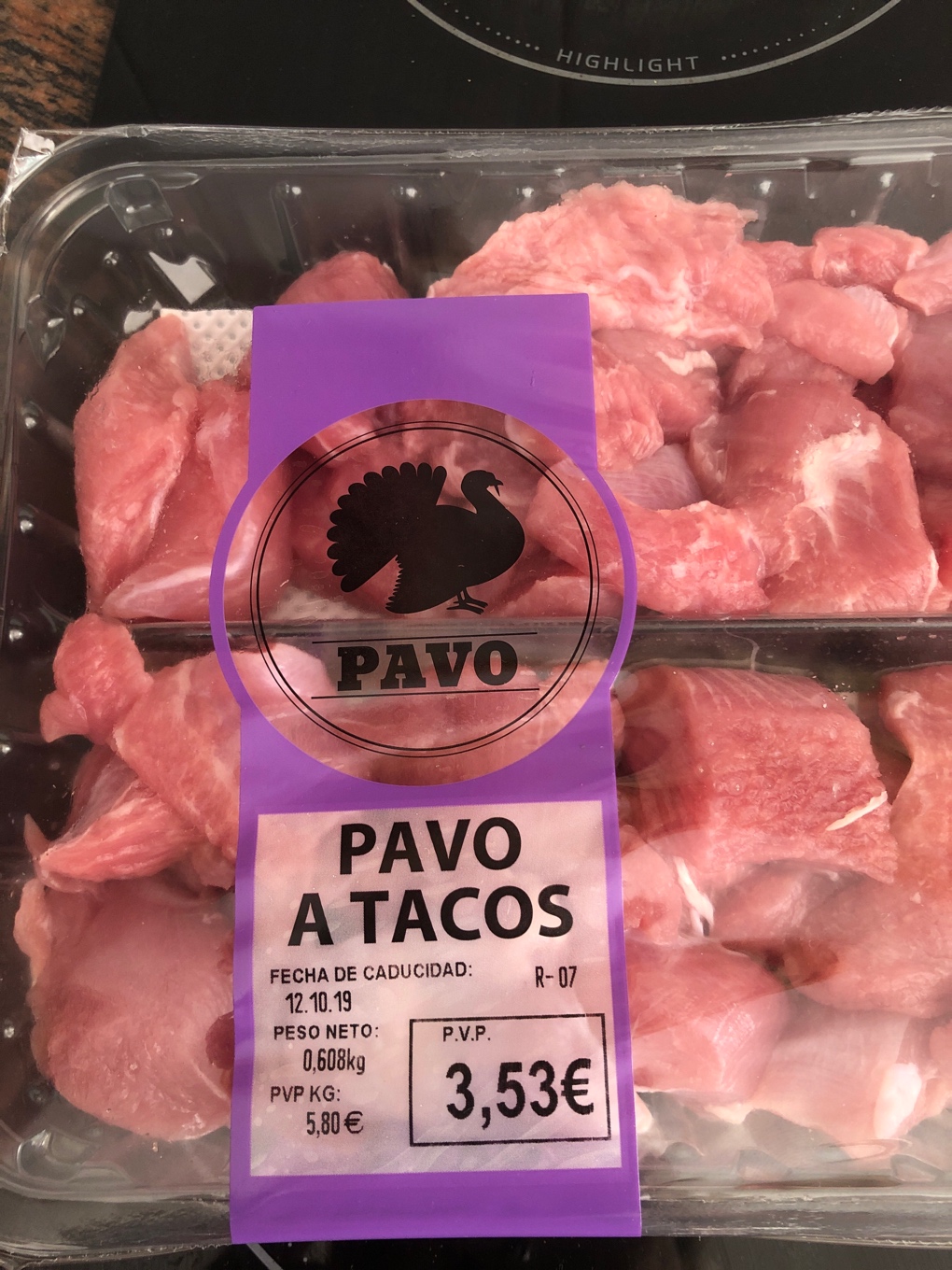 Pavo a tacos