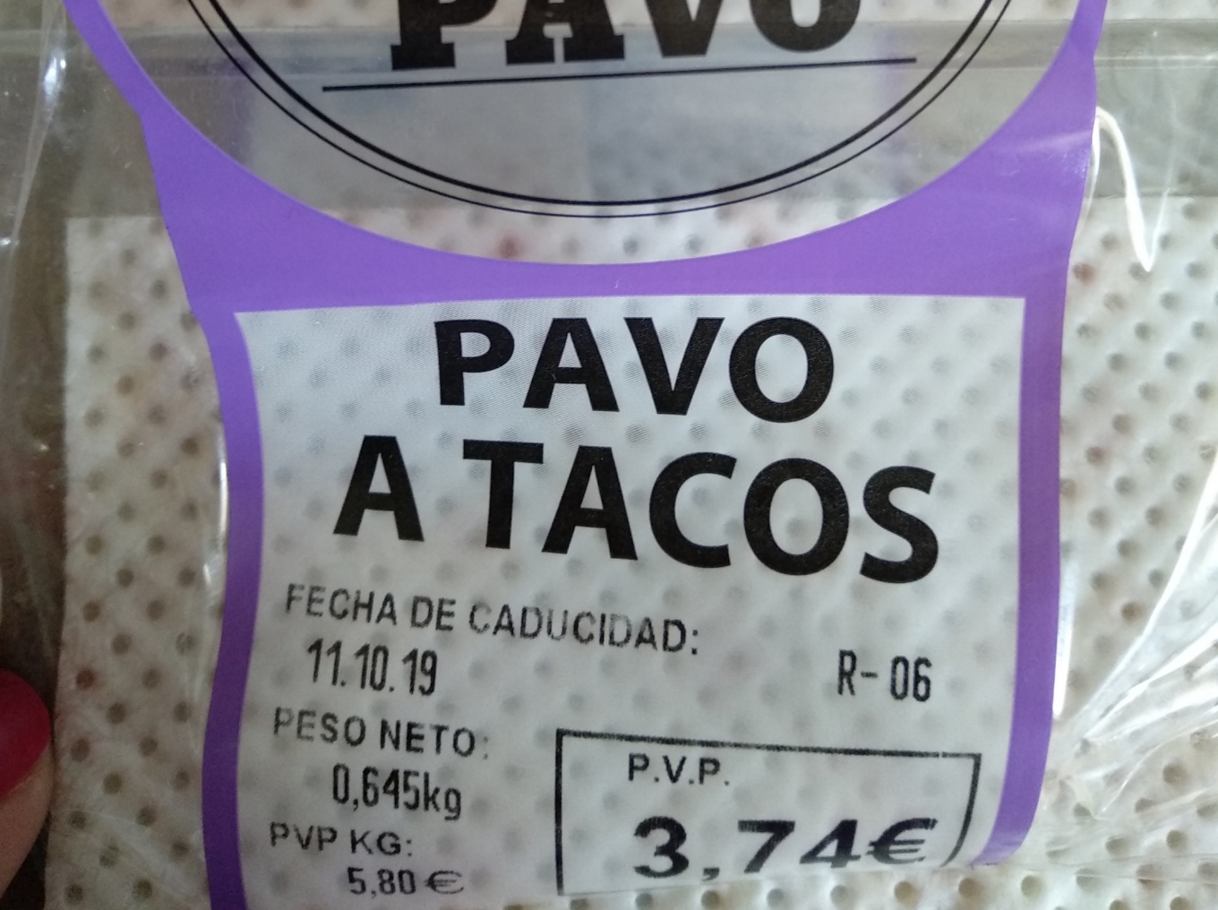 Pavo a tacos