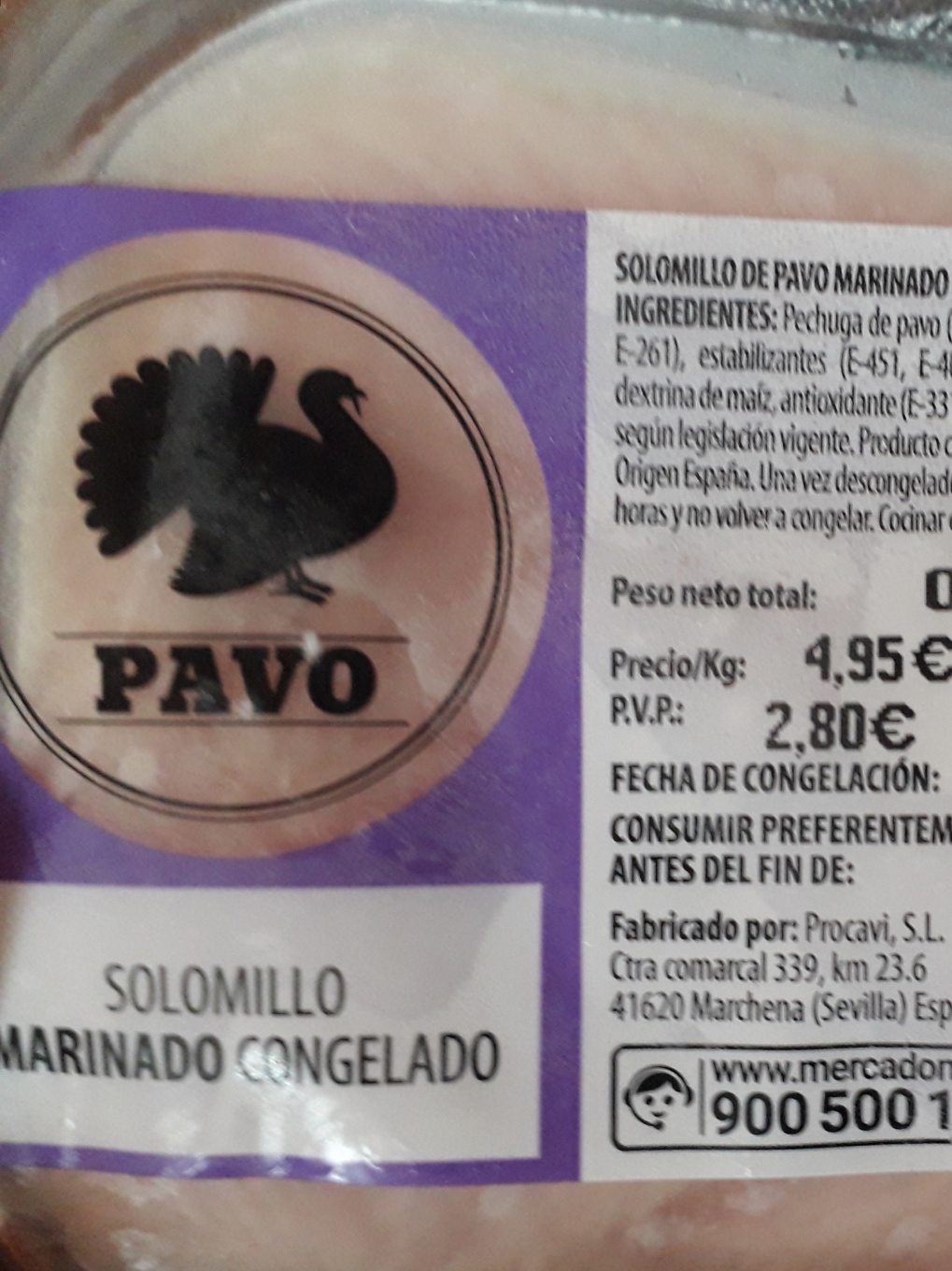 Solomillo de pavo marinado