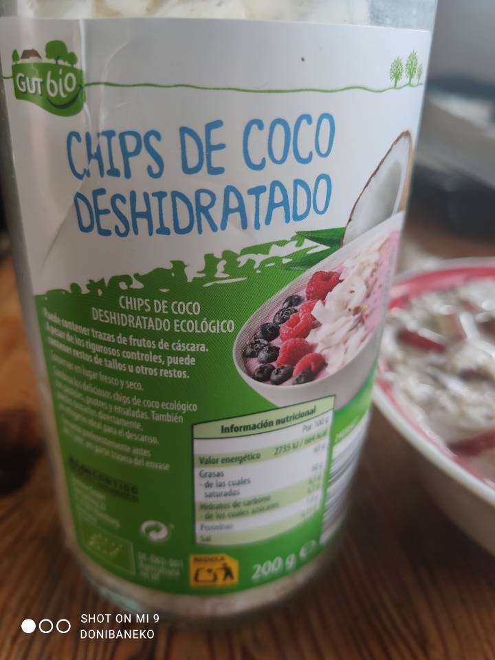 Chips de coco deshidratado Chips de coco deshidratado