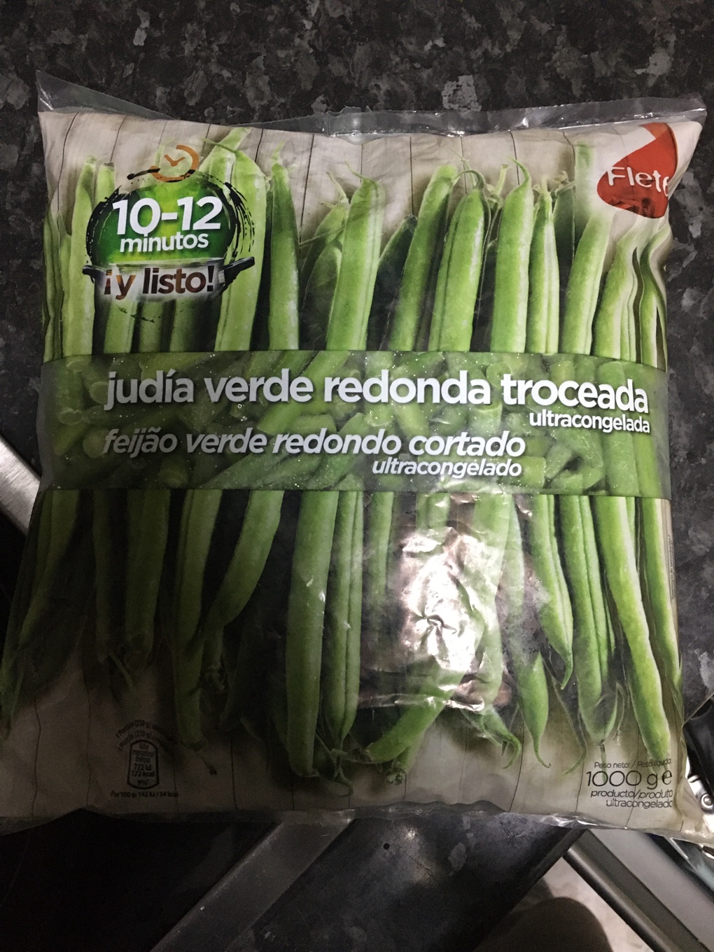 Judía verde redonda troceada