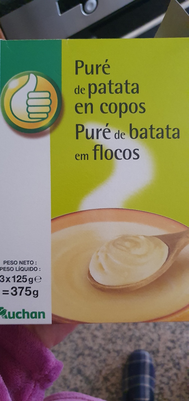 Puré de patatas en copos