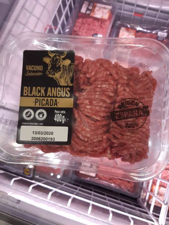 Carne picada black angus