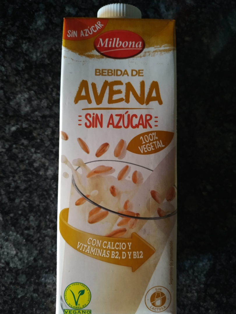 Bebida de avena sin azúcar