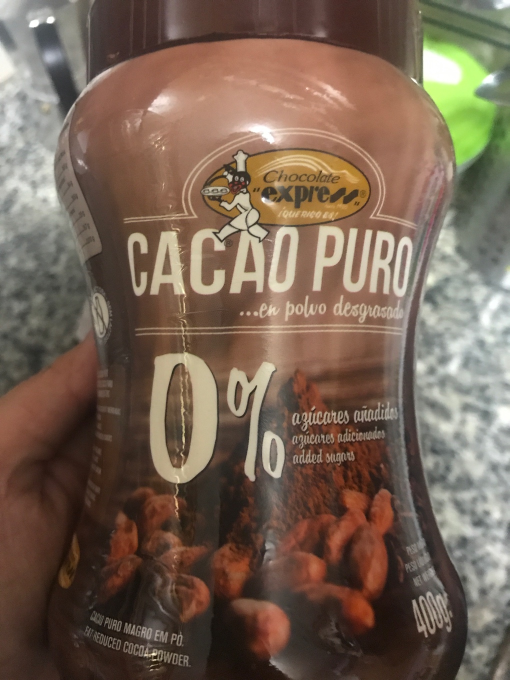 Cacao puro en polvo desgrasado