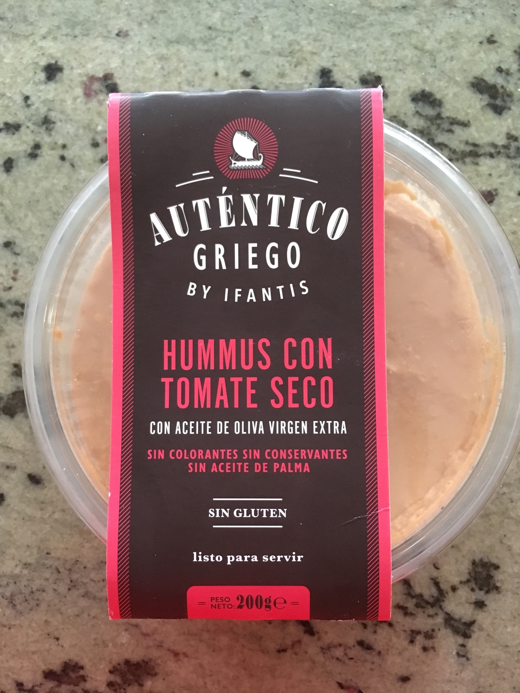 Hummus con tomate seco