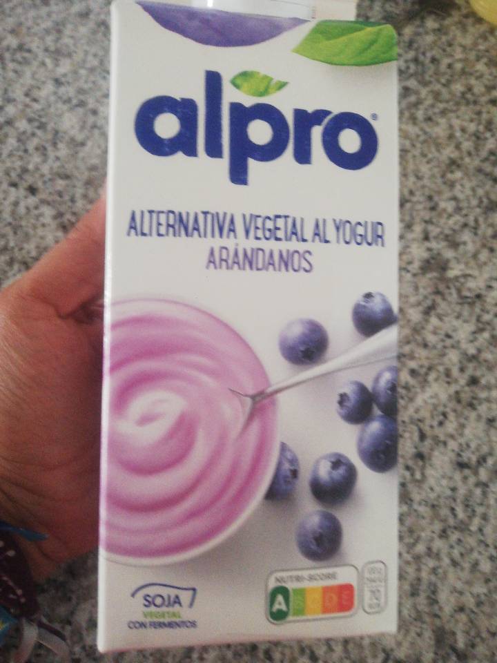 Yogur de soja con arándanos