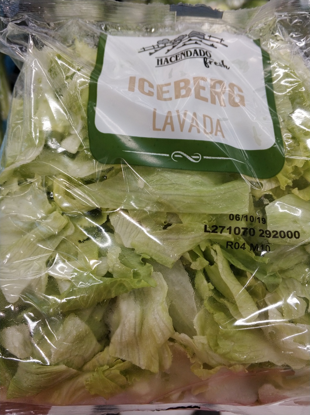 Lechuga iceberg lavada