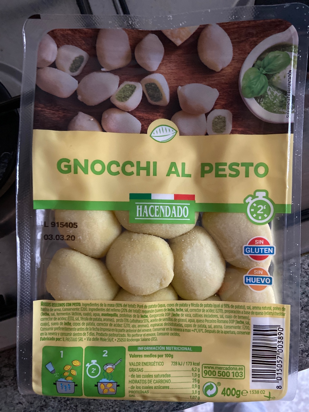 Gnocchi al pesto