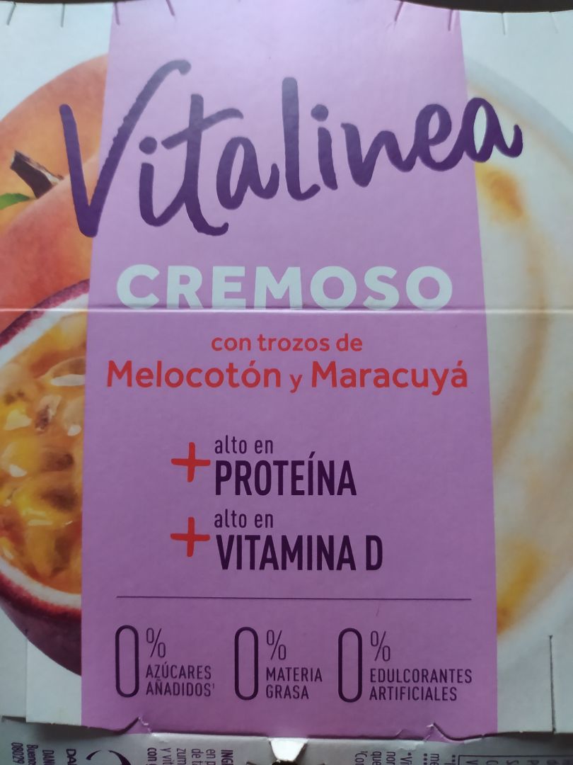 Vitalinea cremoso melocoton y maracuya Vitalinea cremoso melocoton y maracuya