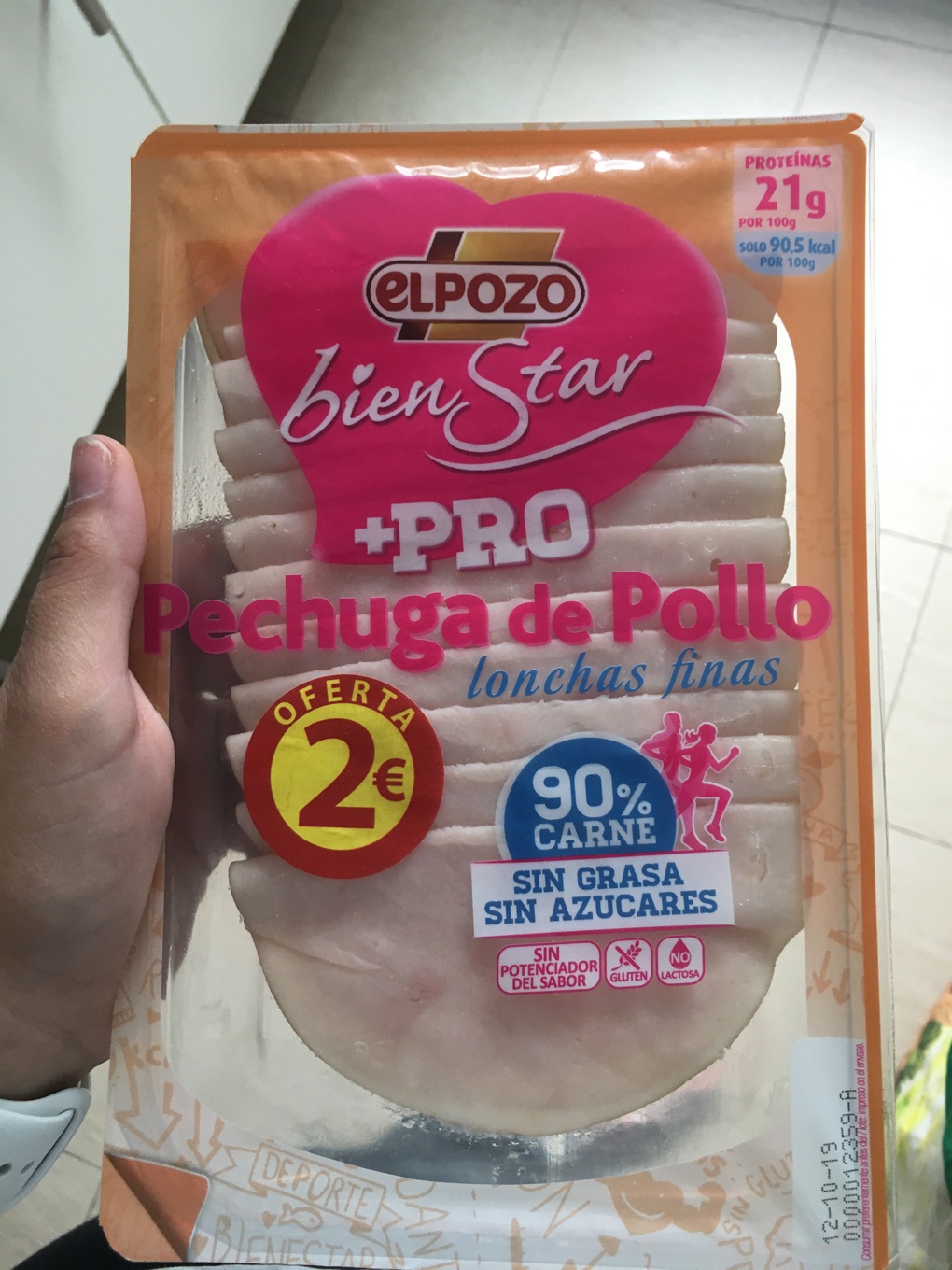 pechuga de pollo en lonchas