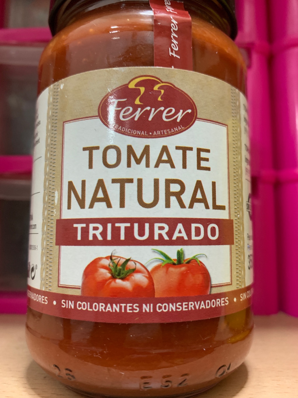 Tomate natural triturado