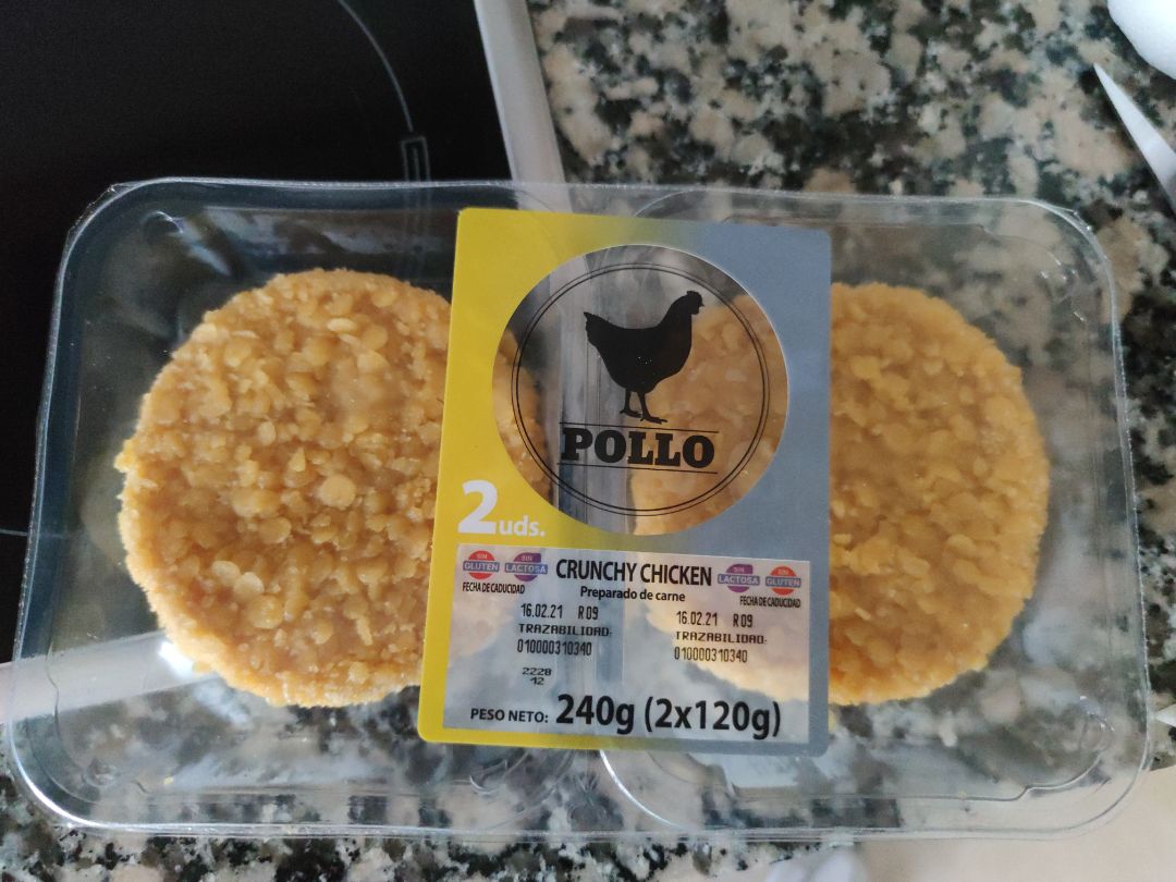 Hamburguesas crunchy de pollo
