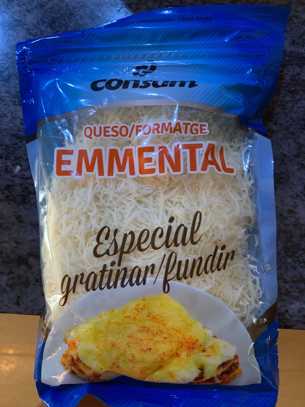 Queso emmental gratinar