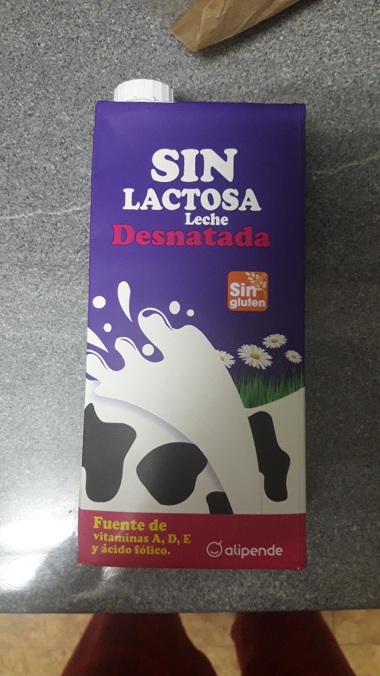 Leche sin lactosa desnatada