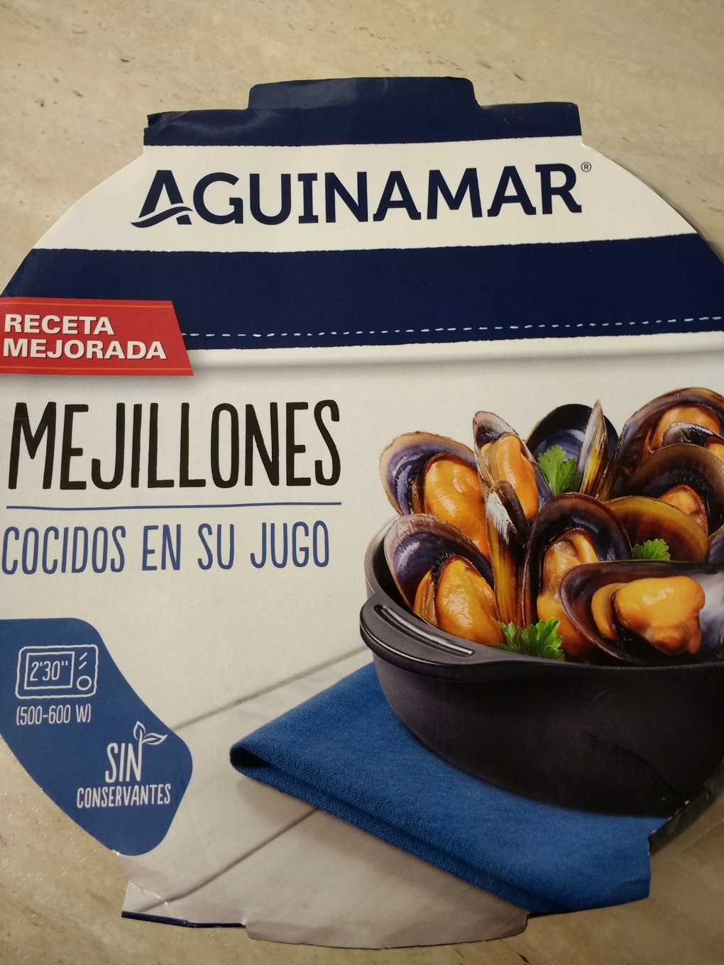 Mejillones cocidos en su jugo