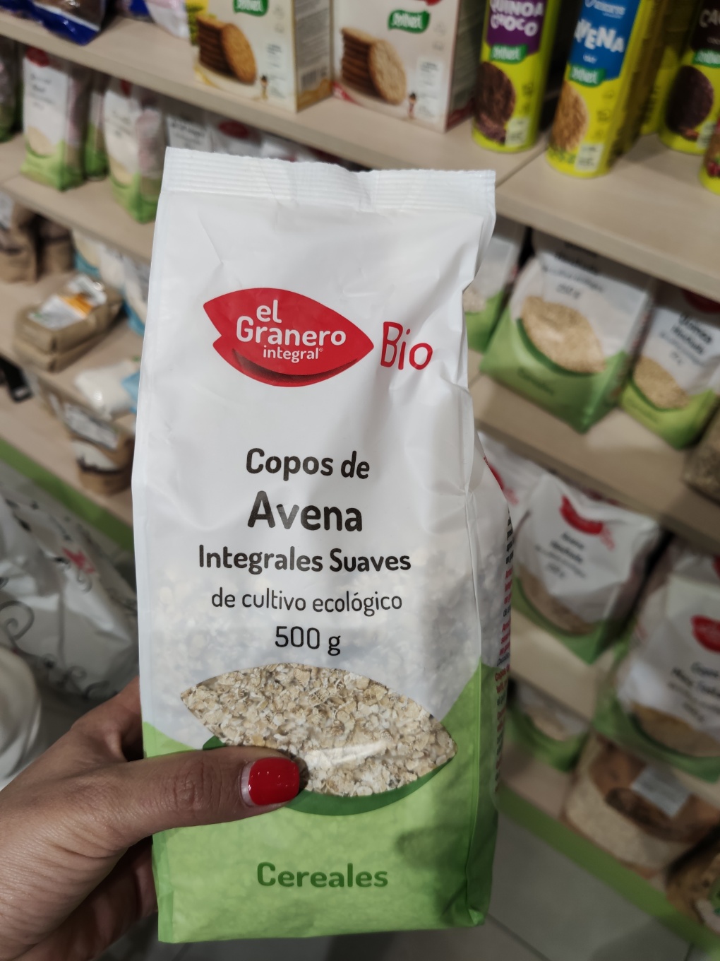 Copos de avena integrales suaves