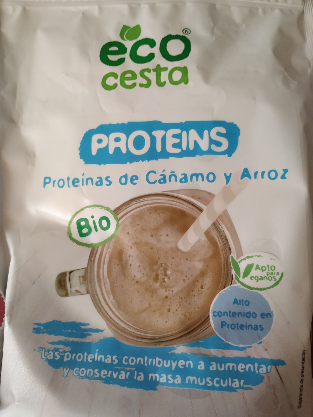 Proteína de cáñamo y arroz