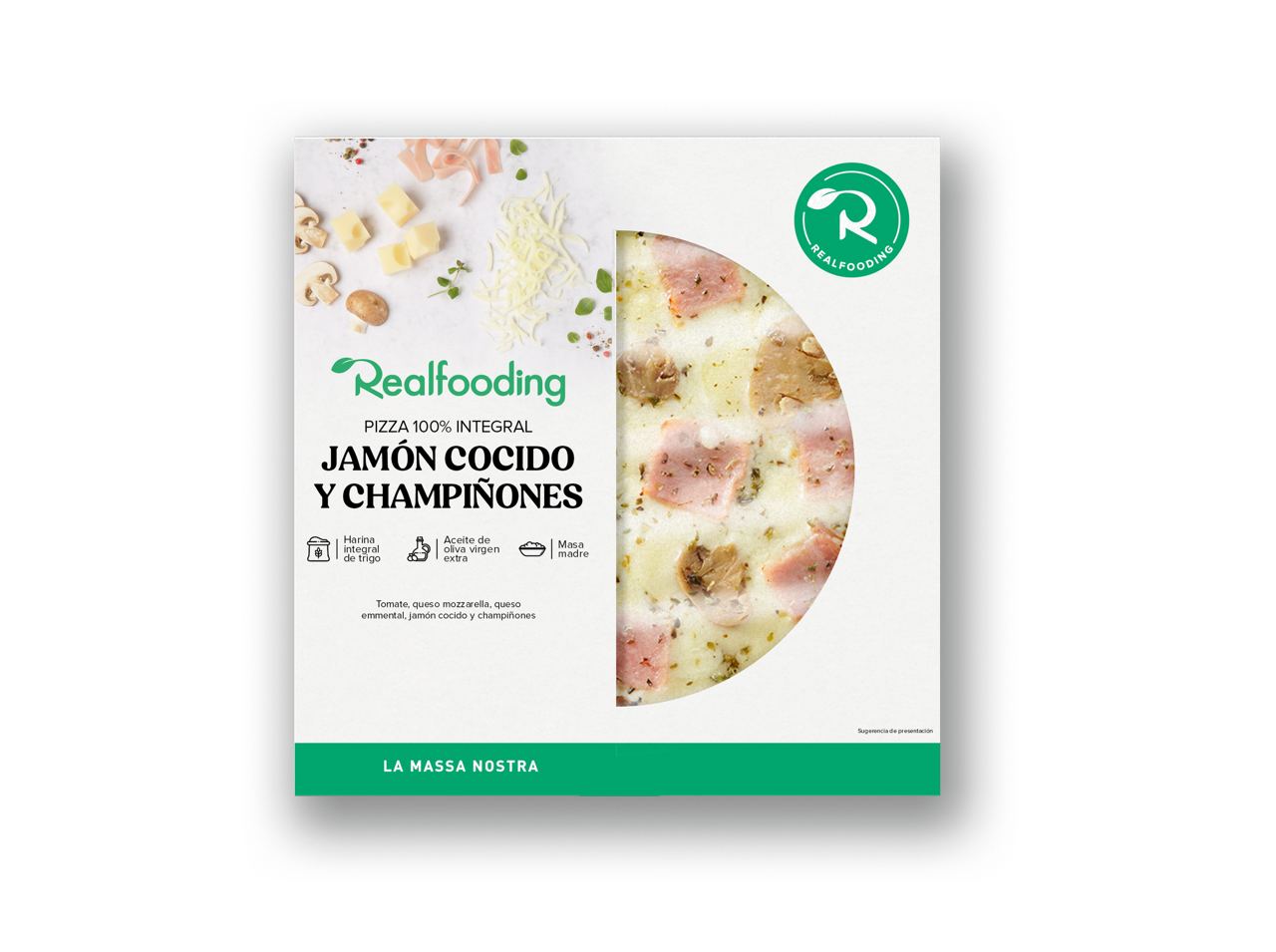 JAMÓN COCIDO Y CHAMPIÑONES 100% INTEGRAL JAMÓN COCIDO Y CHAMPIÑONES 100% INTEGRAL