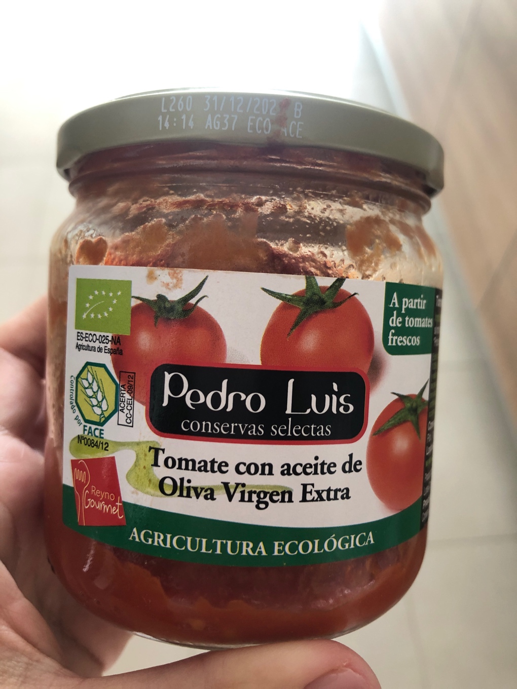 Tomate con aceite de oliva virgen extra