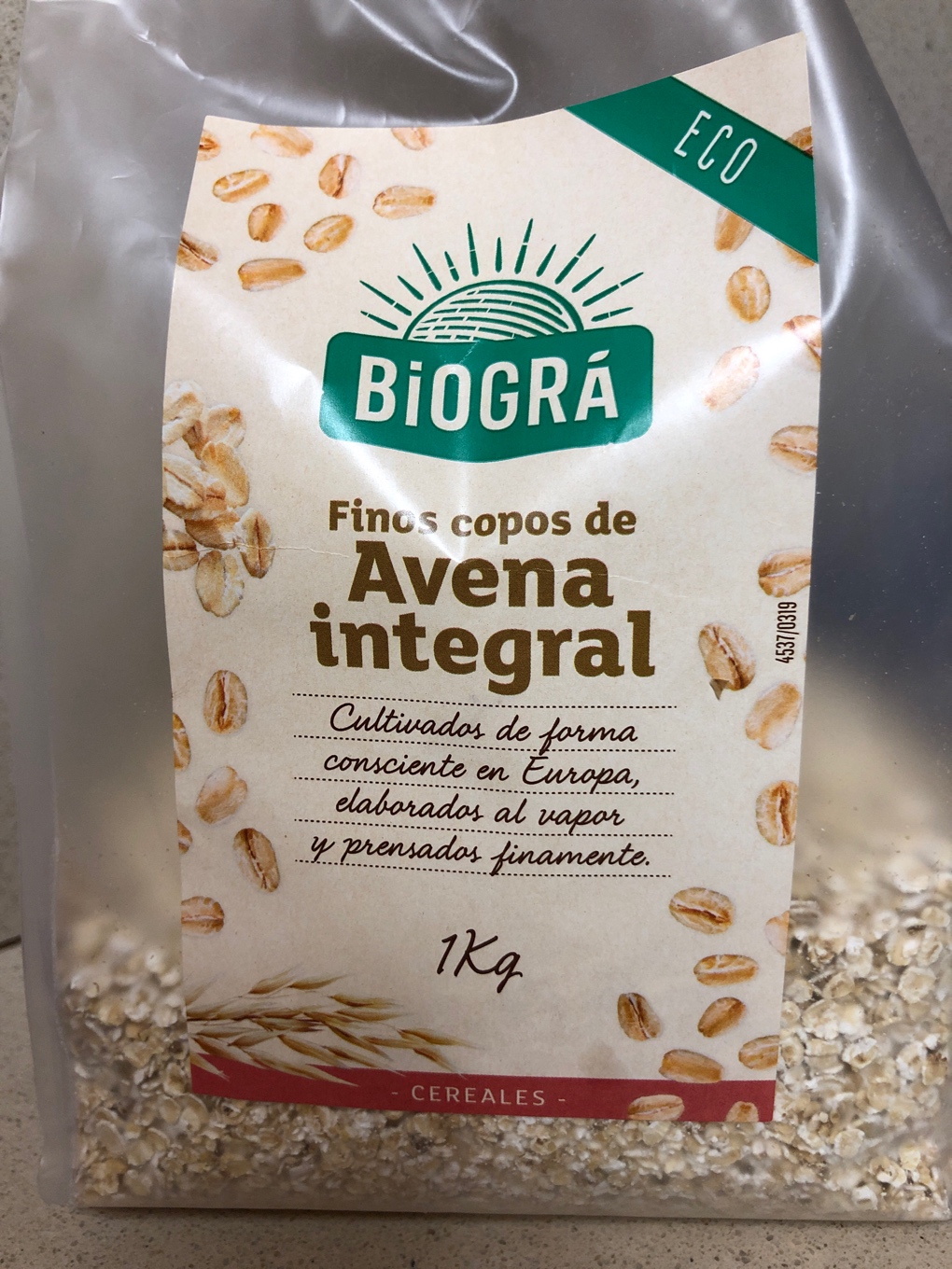 Copos de avena integral